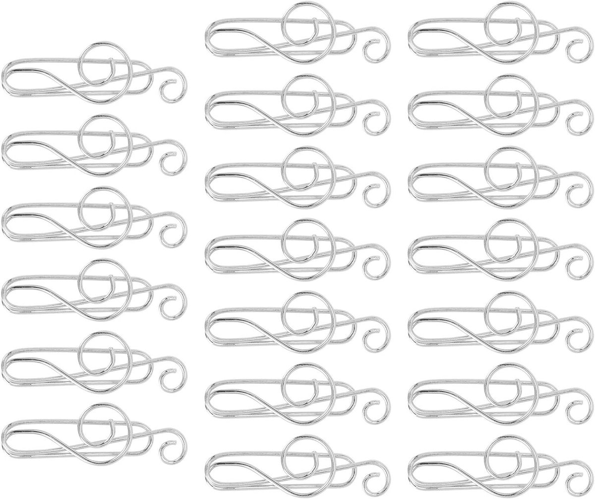 Thijox - Muzikale Paperclips 20 Stuks - Muzieksleutels Paperclips - Creatieve Bevestigingsmiddelen - Lichtgewicht Metaal - Perfect voor Kantoor en Thu