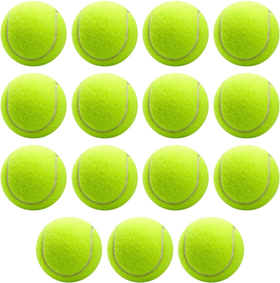Set van 15 Drukloze Tennisballen voor Training en Spel, Duurzaam en Geschikt voor Honden en Vrijetijdsbesteding