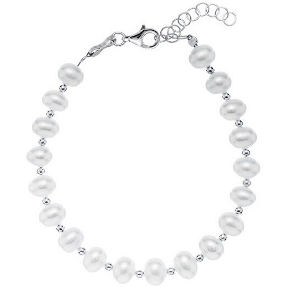 ALISIA AL3047 ZILVEREN PAREL ARMBAND 1 STUK