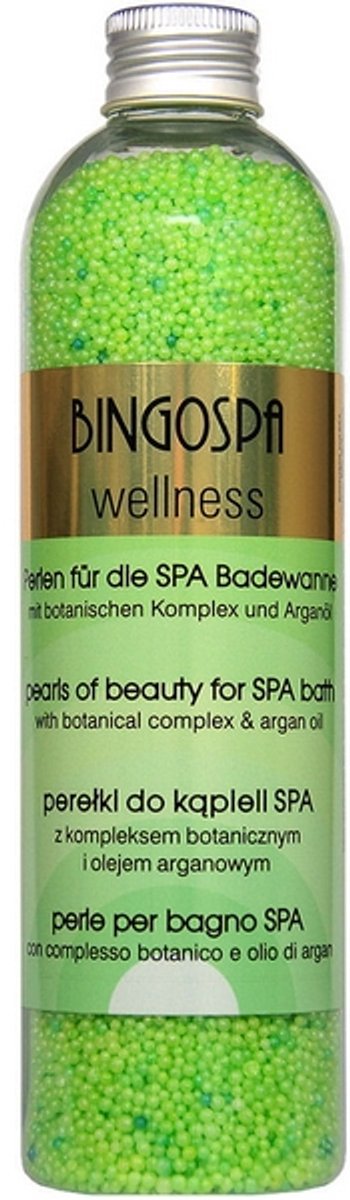 BINGO SPA WELLNESS BOTANICAL COMPLEX AND ARGAN OIL PEARLS OF BEAUTY FOR SPA BATH BADPARELS 230 GRAM