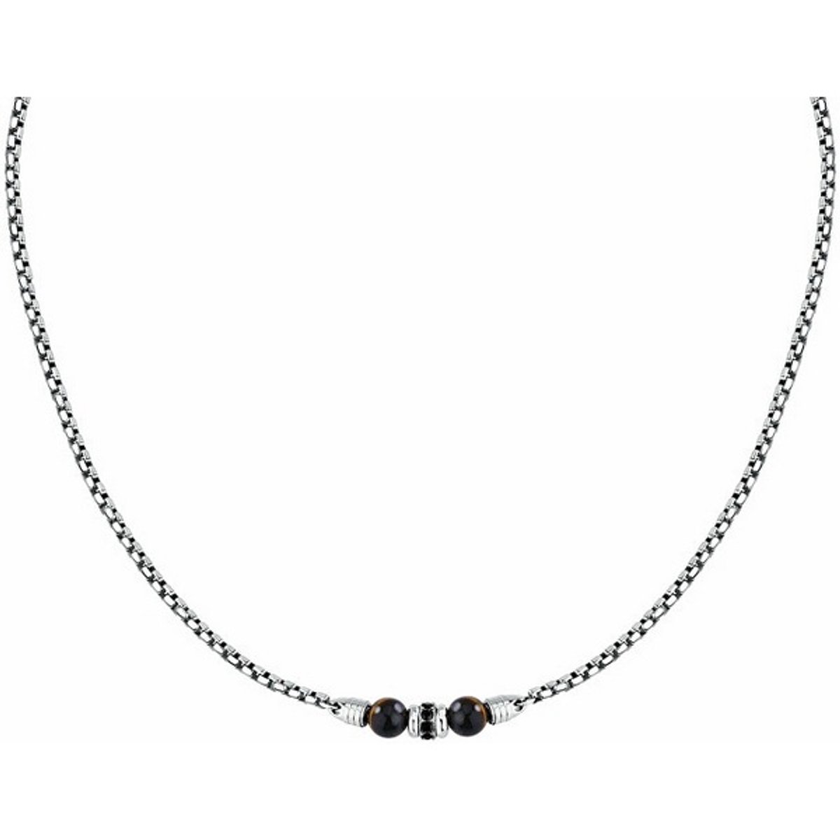 MORELLATO PIETRE S1744 STAINLESS STEEL KETTING MET TIJGEROOG KRALEN 1 STUK