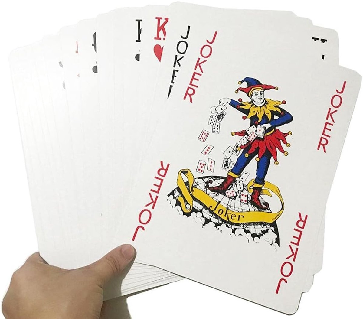 Grote Jumbo Speelkaarten voor Poker en Spelletjes - Perfect voor Tafelentertainment en Feestjes