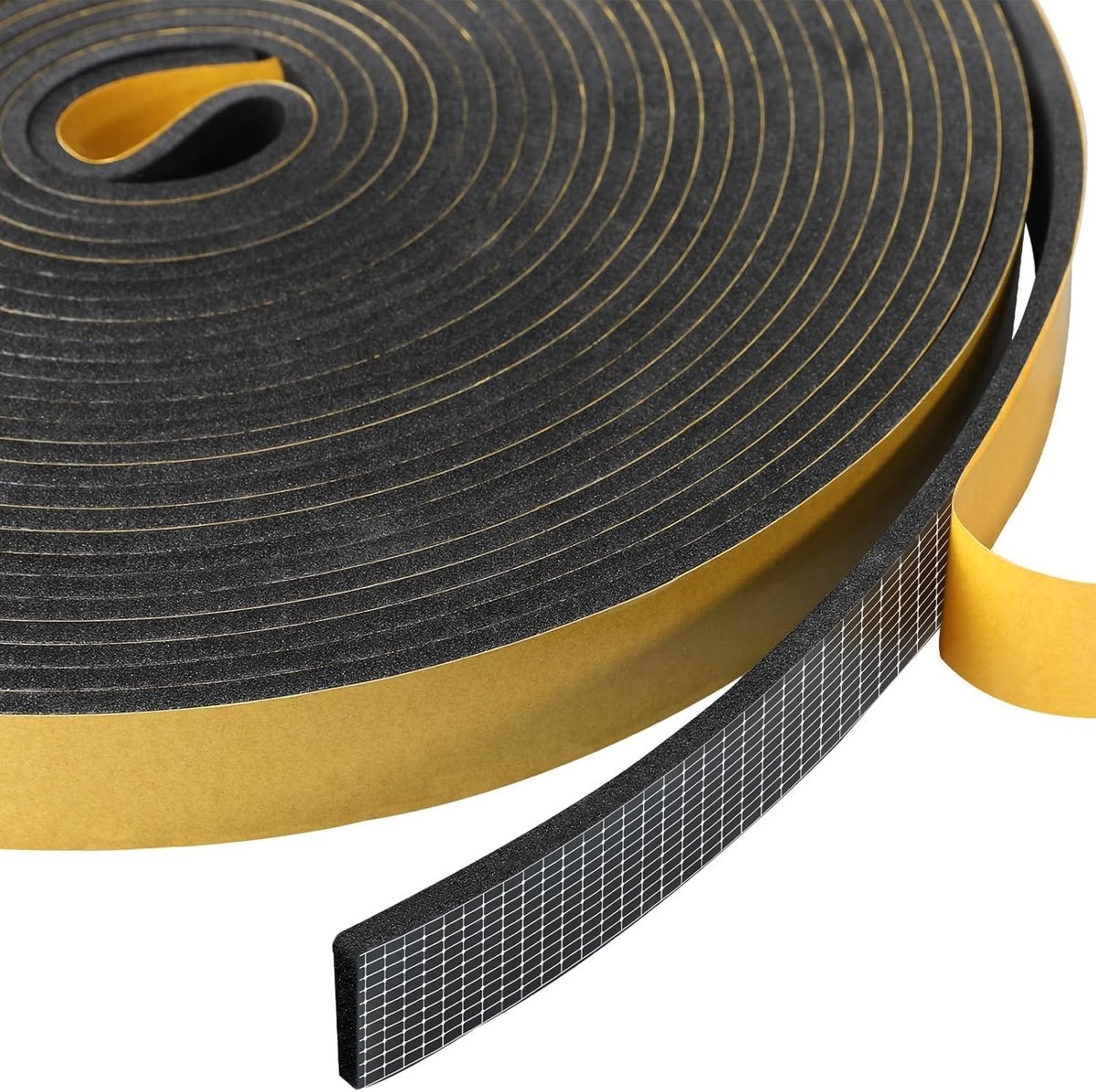 Thijox - Afdichtingstape 20 mm x 3 mm, Zelfklevend Schuimtape voor Deuren en Ramen, Rubber Afdichting tegen Koude Tocht, Waterdicht en Stofdicht, 10 M