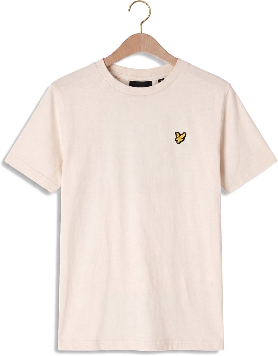 Lyle & Scott Plain T-shirt Polo's & T-shirts Jongens - Polo shirt - Ecru - Maat 128/134