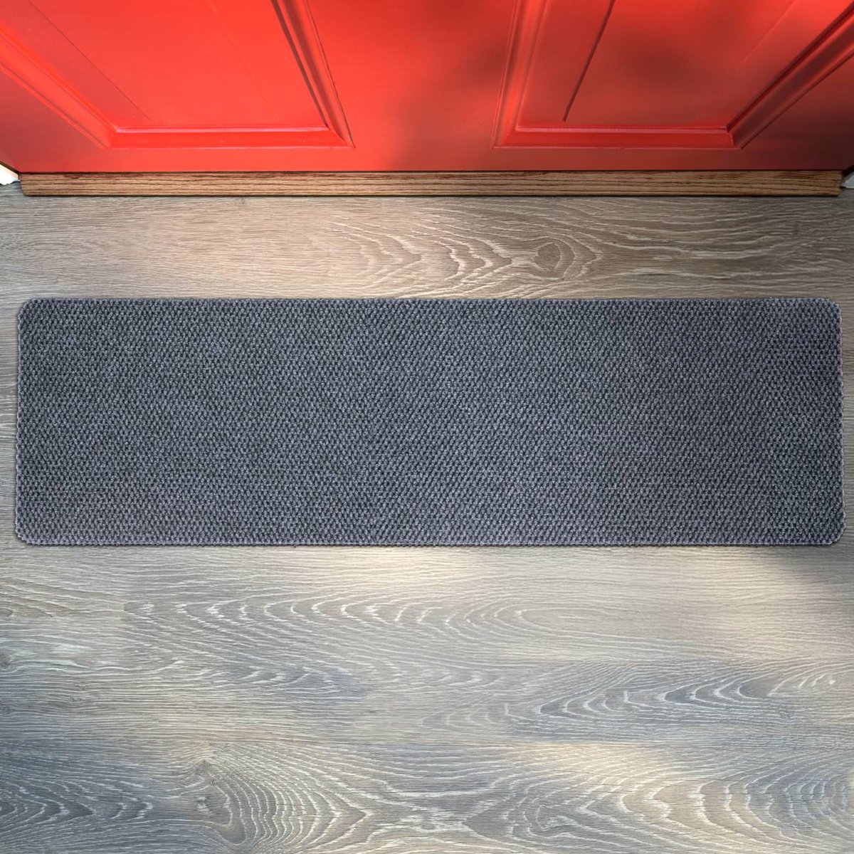ANRO Schoonloopmat BOB Grijs 100x35cm – Tapijtloper Vuilvangmat Antislip Op Maat Entree Kantoor