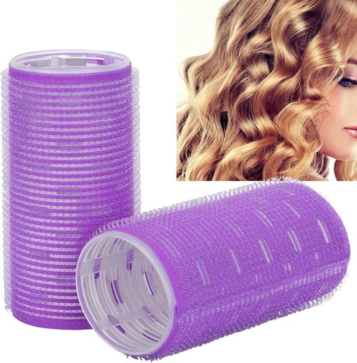 Zelfgrijpende haarrollers voor gemakkelijke krullen - 2 stuks - slaapkrulspelden - haarstyling accessoires