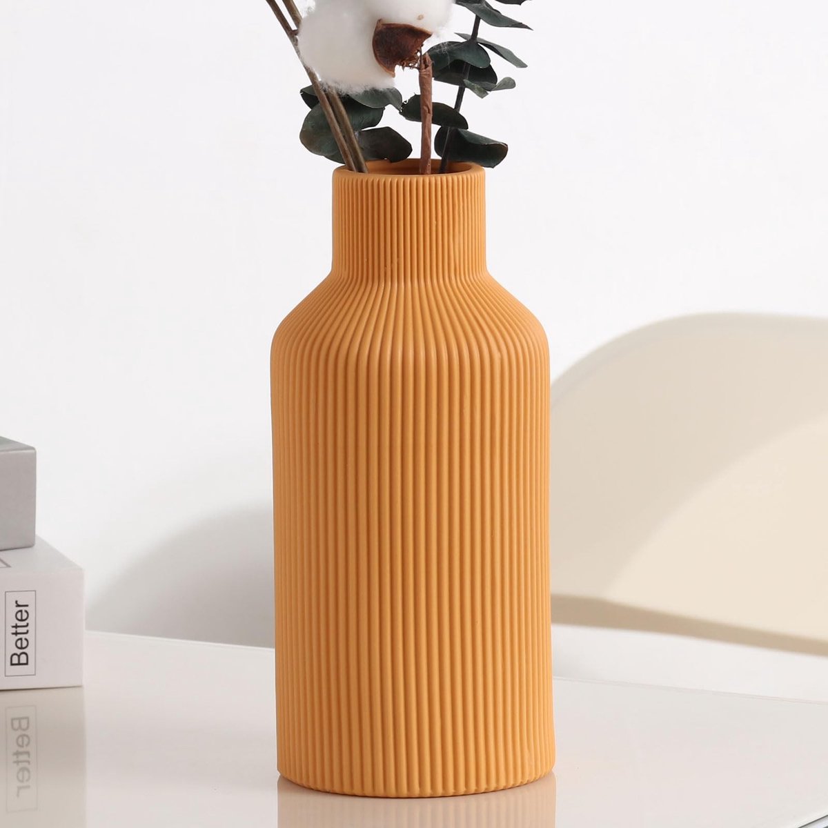 Solidchoice - Minimalistische Keramische Vaas in Oranje