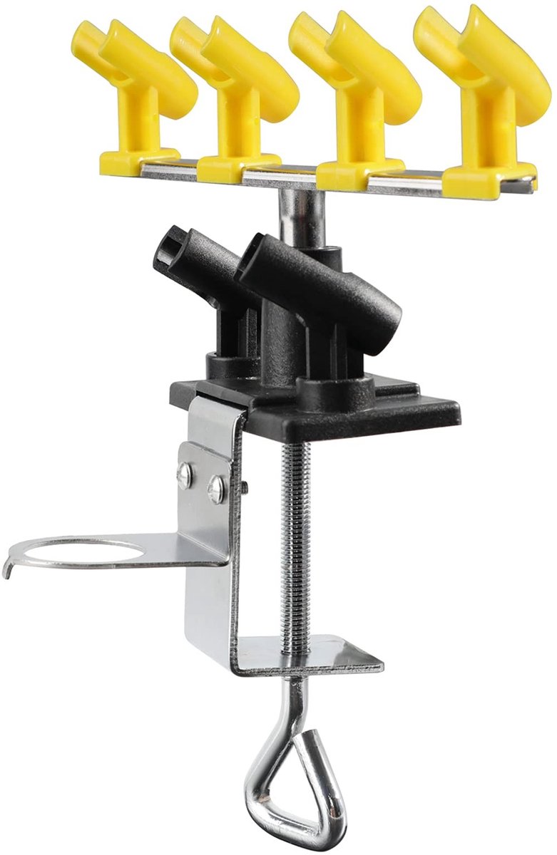 Solidchoice - Airbrush Houder met Klem voor 6 Airbrushes en 360° Rotatie