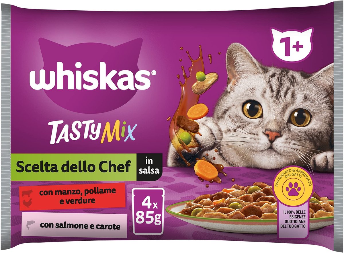 Solidchoice - Tasty Mix Chef voor Katten, 1+ jaar, 13 Packs van 4 x 85 g