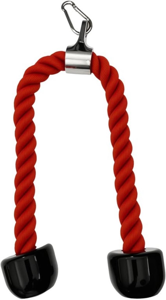 Triceps Touw 27 Inch - Heavy Duty Nylon - Rubber Handgreep - Multi-Gebruik Fitness Accessoires - Thuis Gym - Slijtvast - Fitnessaccessoires