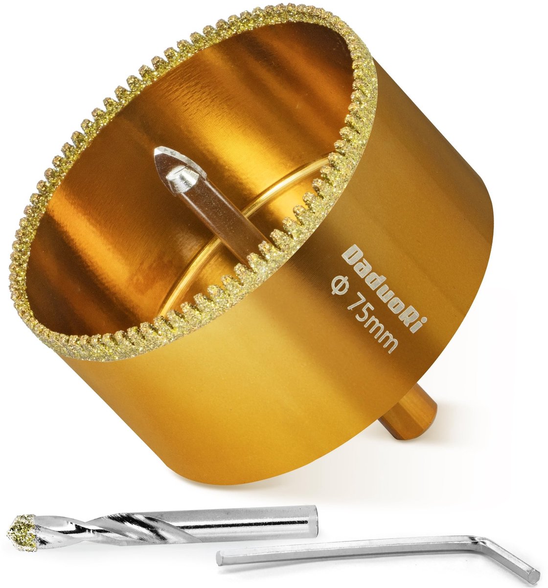 Solidchoice - Diamantgatenzaag 75 mm met Verwisselbare Geleidingsboren