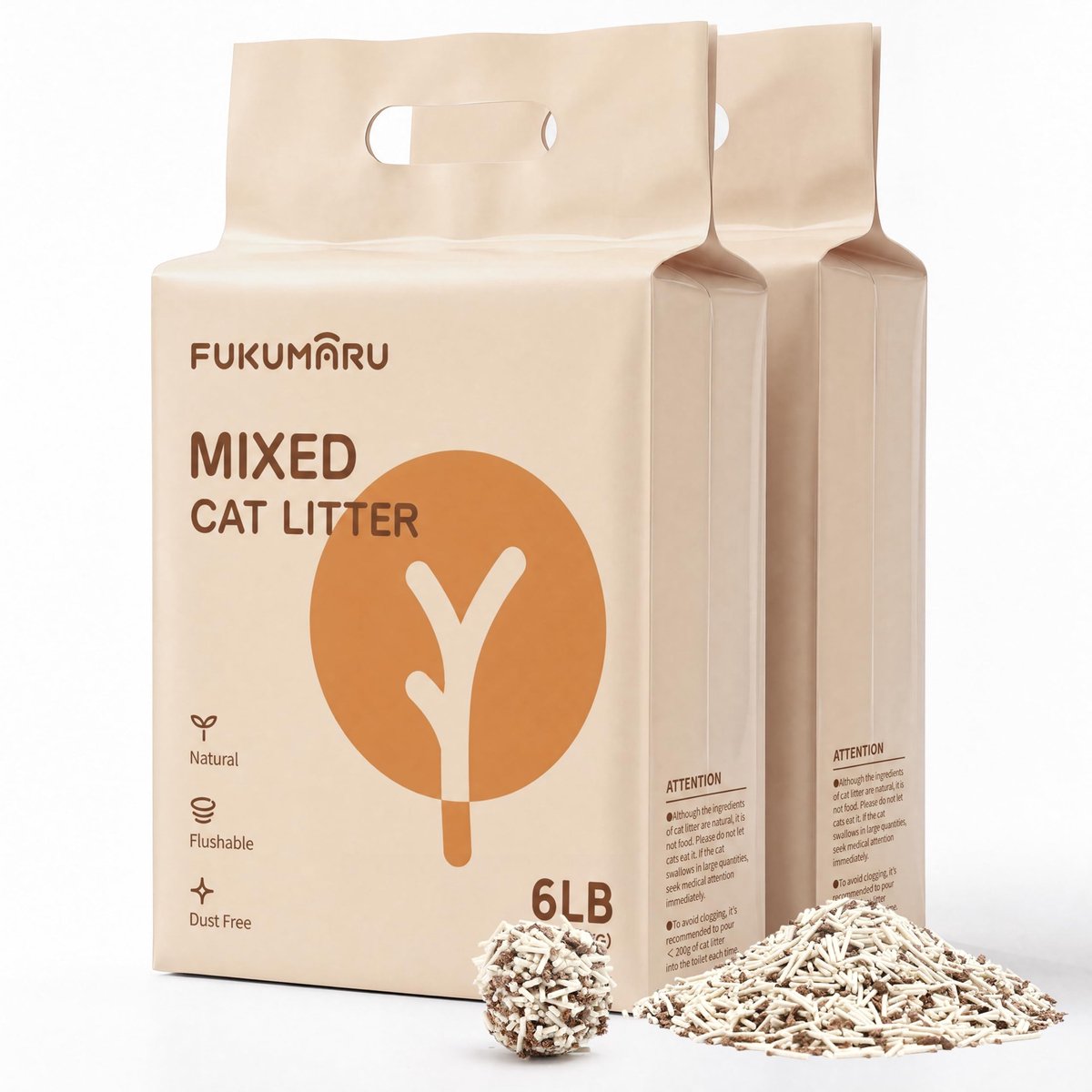 Solidchoice - Tofu Kattenbakvulling, 5.4 kg, Licht Klonkerend en Geurvrij