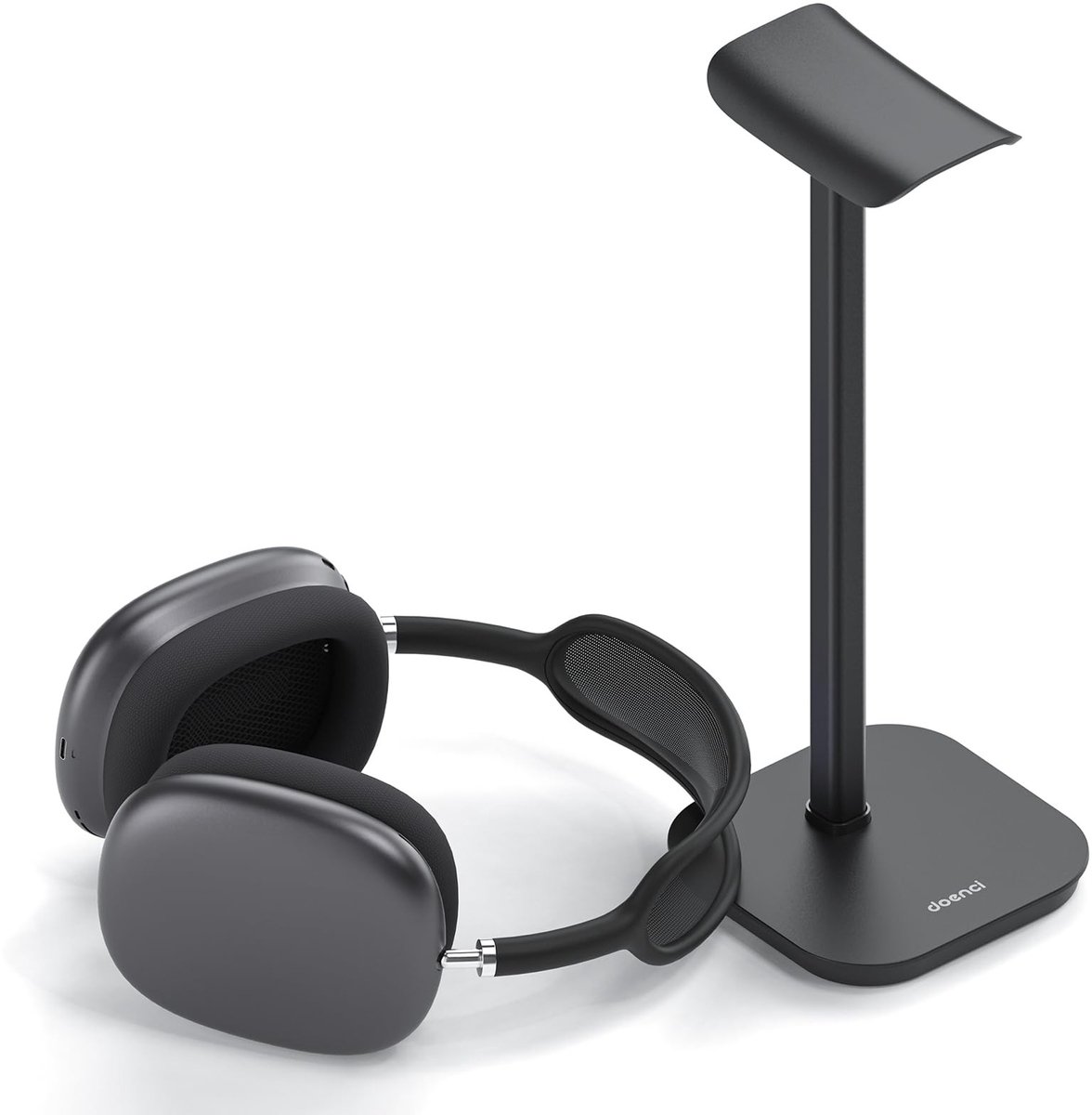 Solidchoice - Hoofdtelefoonhouder met Gewogen Basis en Aluminium Buizen