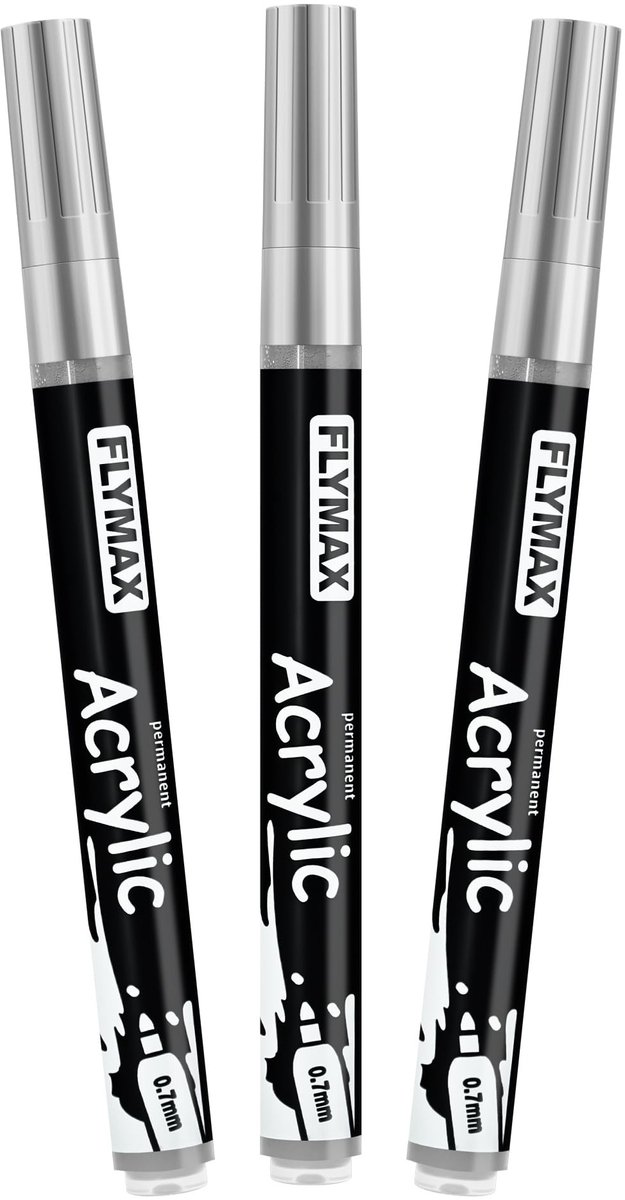 Solidchoice - Set van 3 Acryl Verf Markers met Fijne Punt 0.7mm