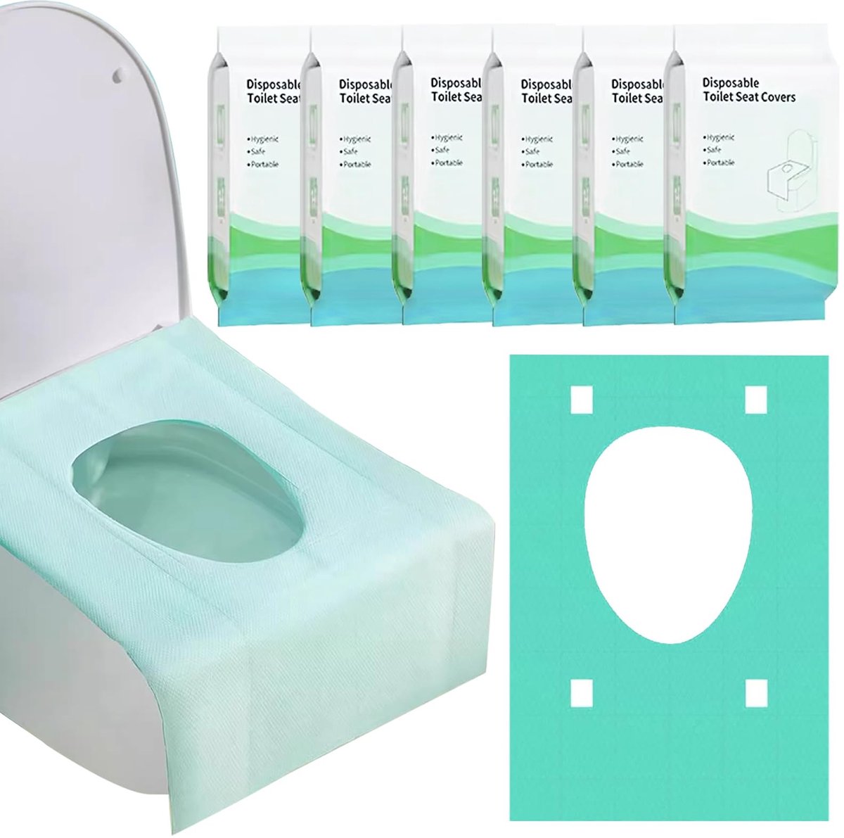 Solidchoice - Wegwerp Toiletzitting Covers voor Kinderen en Volwassenen, 60 Stuks