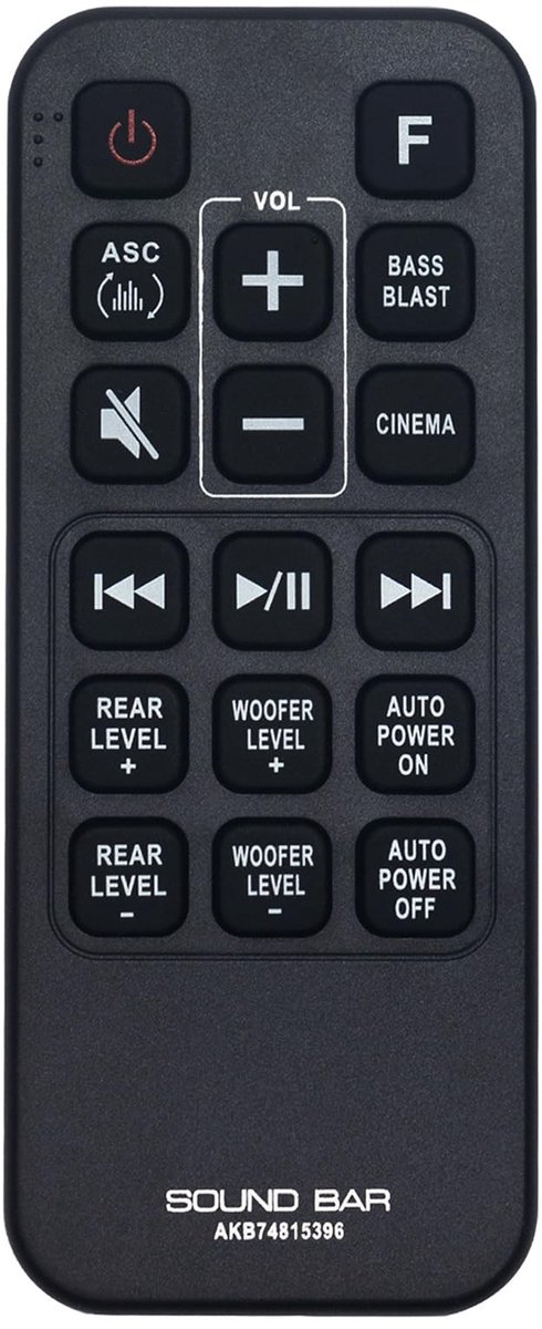 Solidchoice - Vervangende Afstandsbediening voor Soundbar