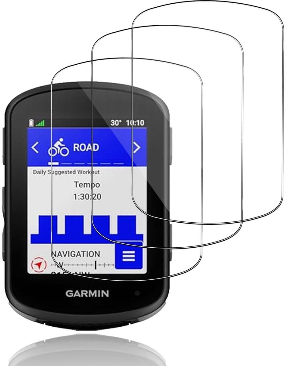Solidchoice - Beschermfolie voor Garmin Edge 540 [Pack van 3] 9H Hardheid