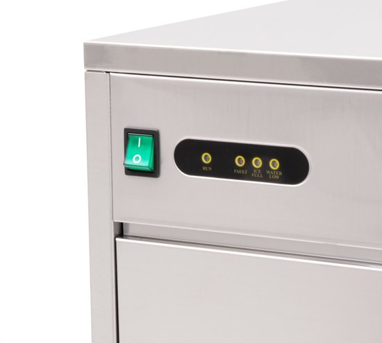 HCB® - Professionele Horeca IJsblokjesmachine - 24 kg p/d - RVS / INOX - 230V - IJsblokjes machine - 47x33x58 cm (DxBxH) - 21 kg - 2980 van Merkloos — afbeelding 4
