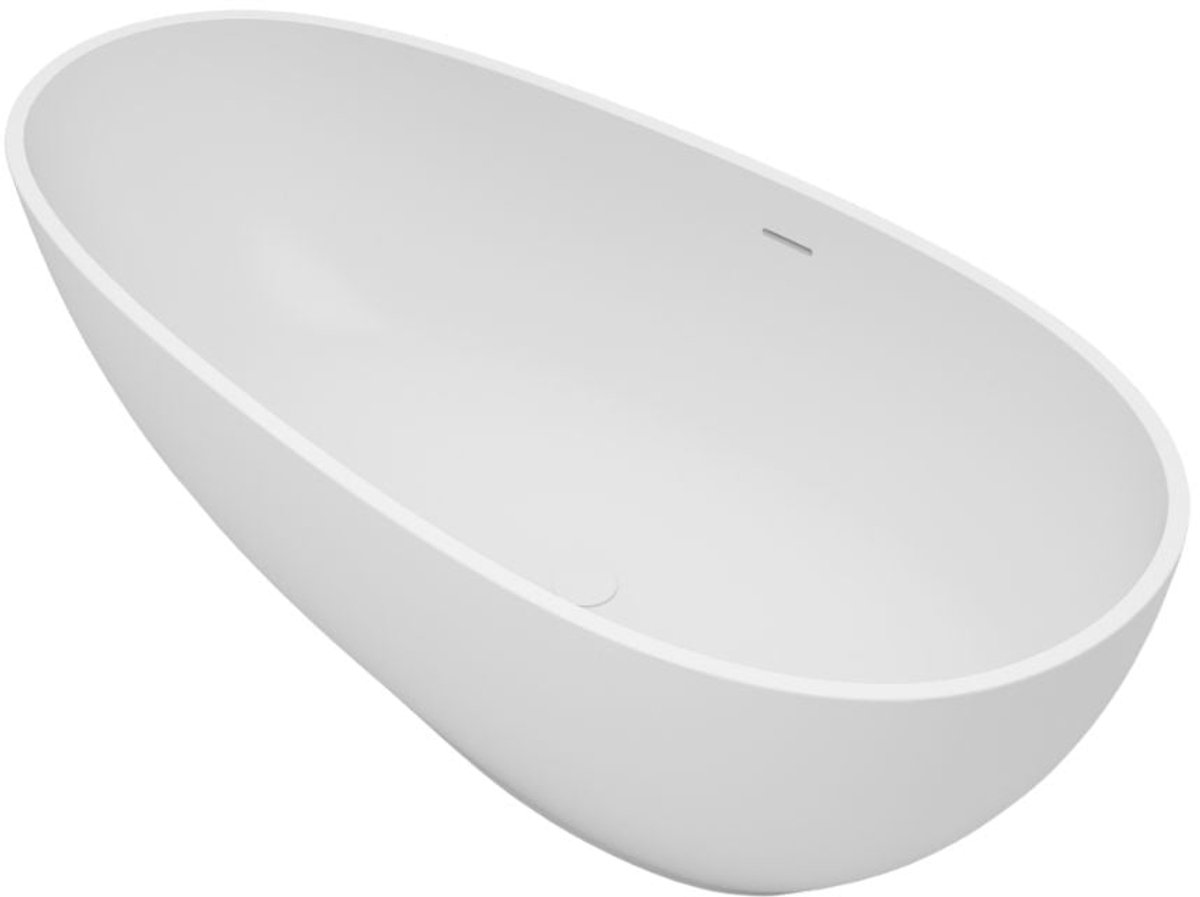 Vrijstaand ligbad Sanitado Elements Puur solid surface 180x90cm glanzend wit