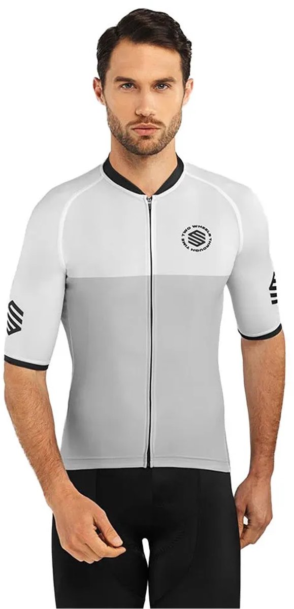 Siroko M2 Granfondo Korte Mouw Wielertrui Wit XL Man