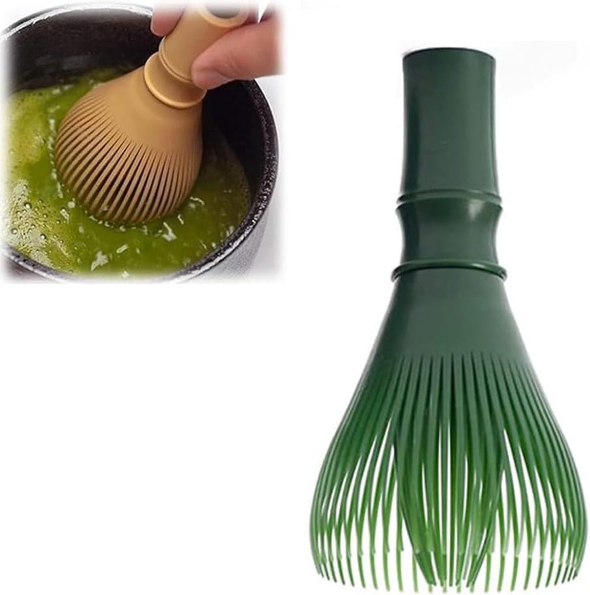 Matcha Garde - Matcha Roerder Borstel - Thee Bereiden - Duurzaam Kunststof Materiaal - Niet gespecificeerd - Groen