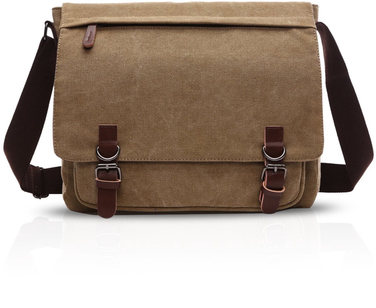 Solidchoice - Retro Schoudertas voor 12.9 Inch Laptop