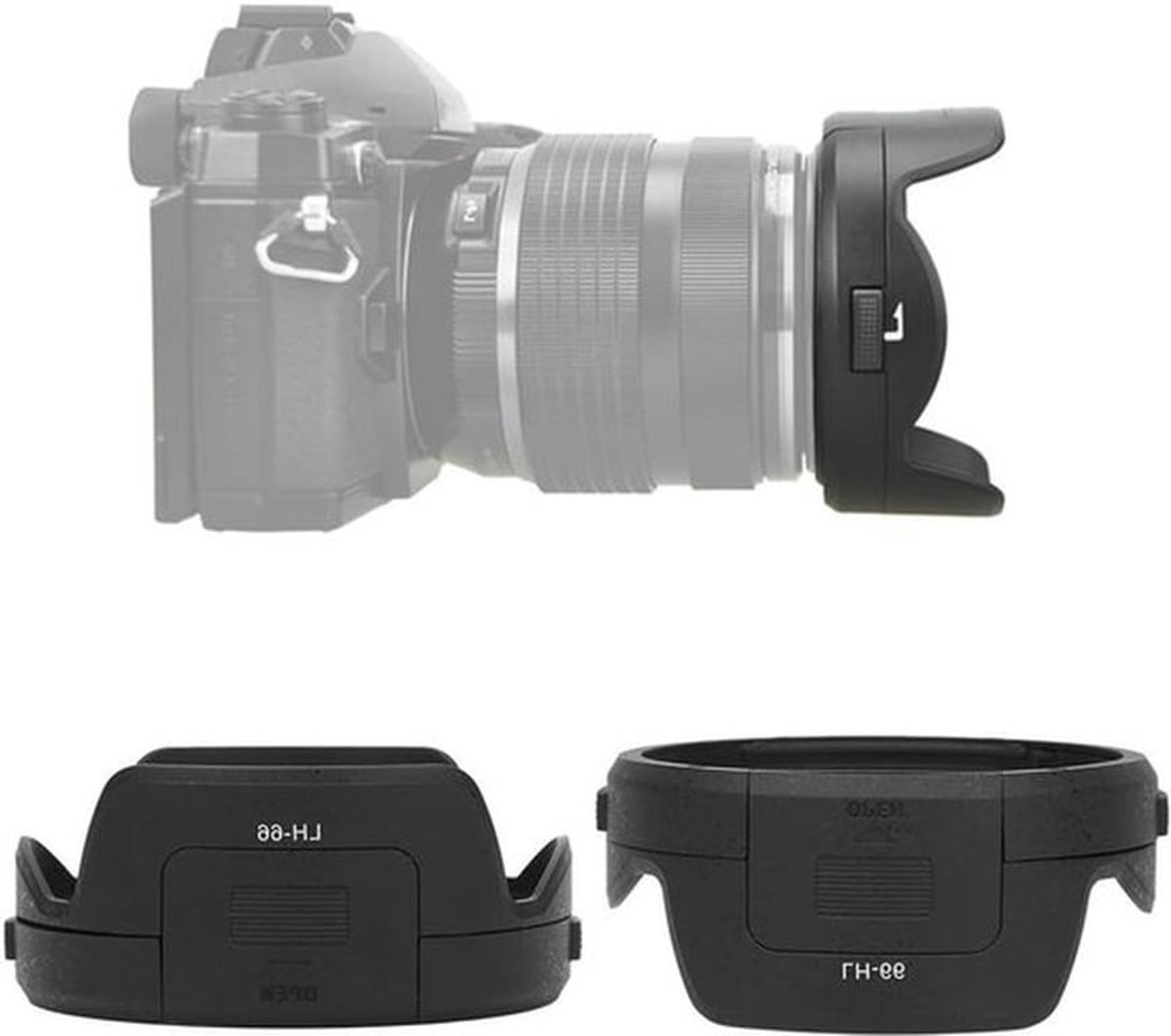 Vervangende Lenskap voor 12-40mm F2.8 Objectief - Bescherming, Zwart Plastic, Geschikt voor M.Zuiko ED Lens