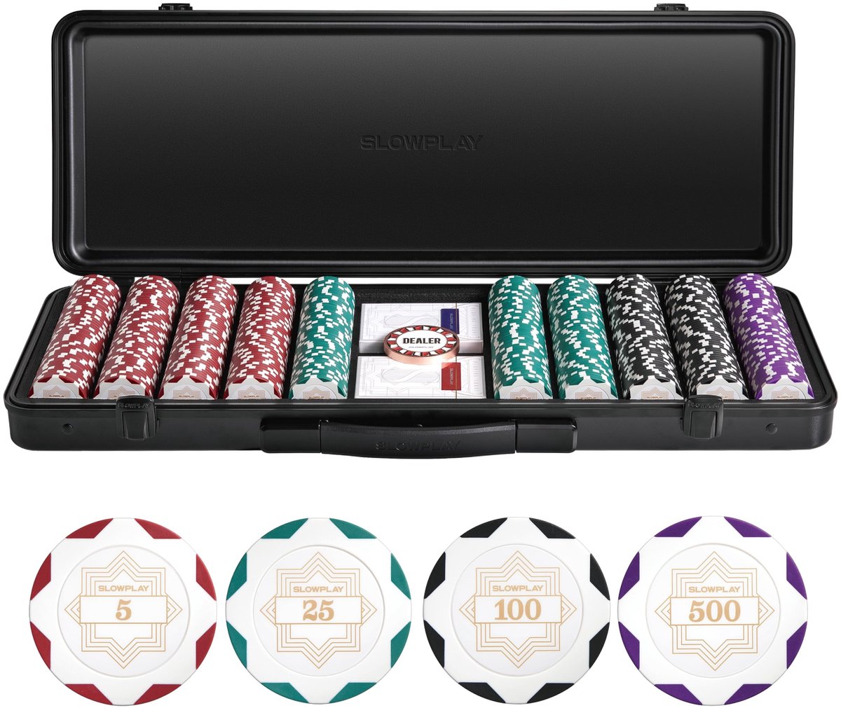 Solidchoice - Nash Clay Poker Chips Set met Luxe Opbergdoos