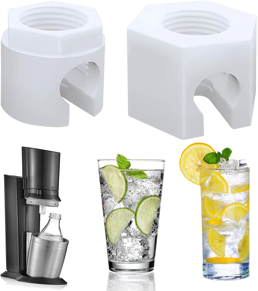 Solidchoice - 2 Stuks Vervangende Moeren voor Universele CO2 Slangaansluitingen