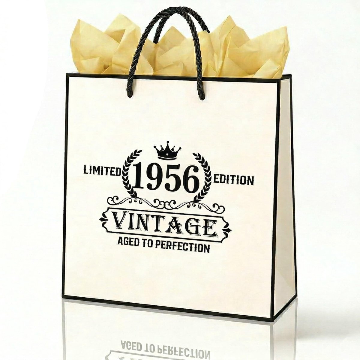 Solidchoice - Verjaardag Cadeauzak met Vintage Ontwerp (22x26cm)