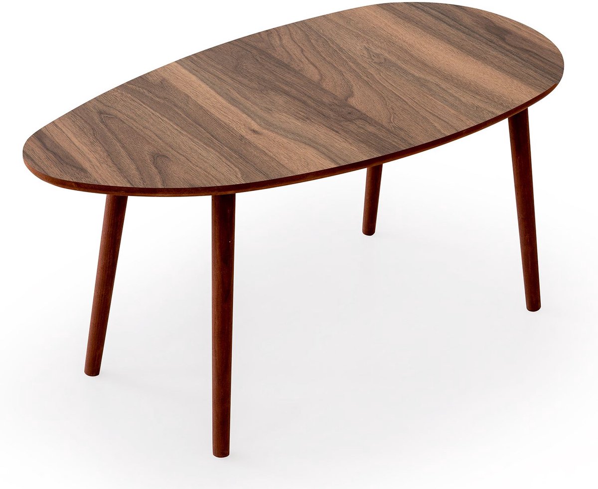 Asir - Salontafel - Walnoot - 100 x 50 x 45 cm