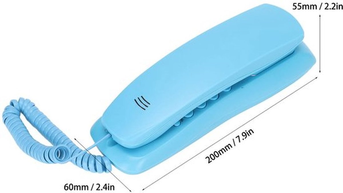 Vaste Telefoon Hoteltelefoon - Compacte Telefoon - Dempen/Pauzeren - Nachtlichtservice - 200x60x55mm - ABS Materiaal