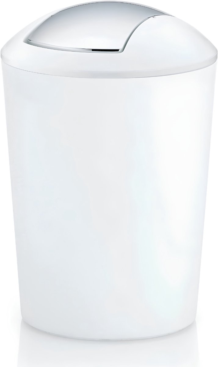 KIRA® Prullenbak - Afvalbak -Prullenmand - Trash Can - Wit - 20cm x 20cm x 29cm