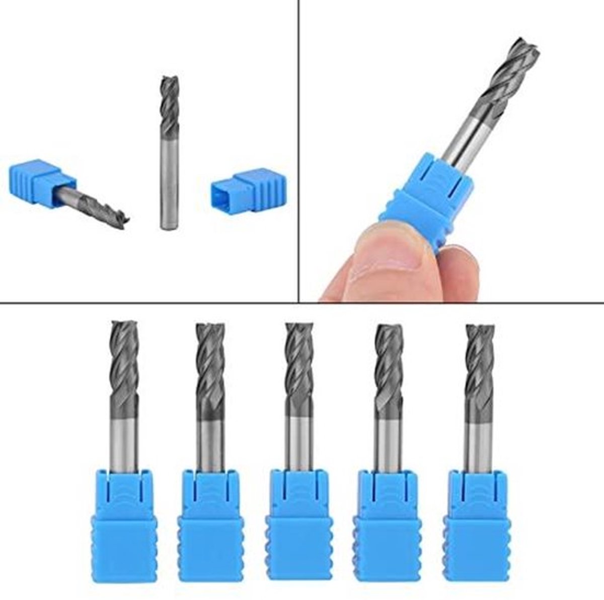 6mm 50mm tungsten-carbide 4-fluit frees voor CNC-frezen met duurzame snijkanten