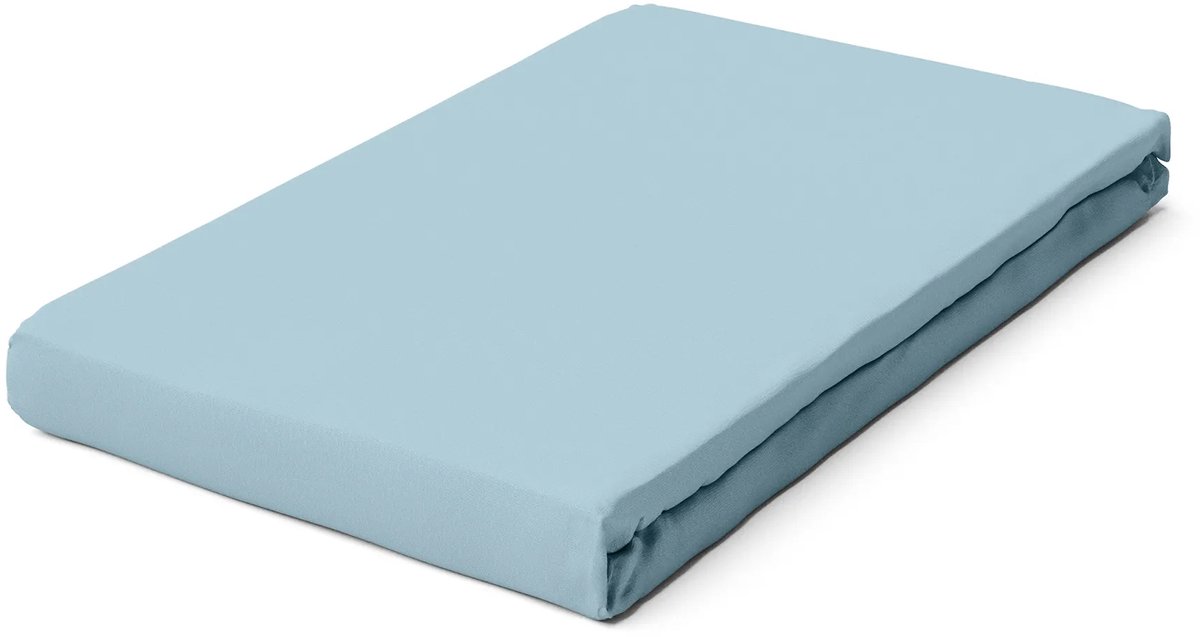 schlafgut Jersey Pure topper hoeslaken - M - 120x200 - 130x220 536 Blue Light