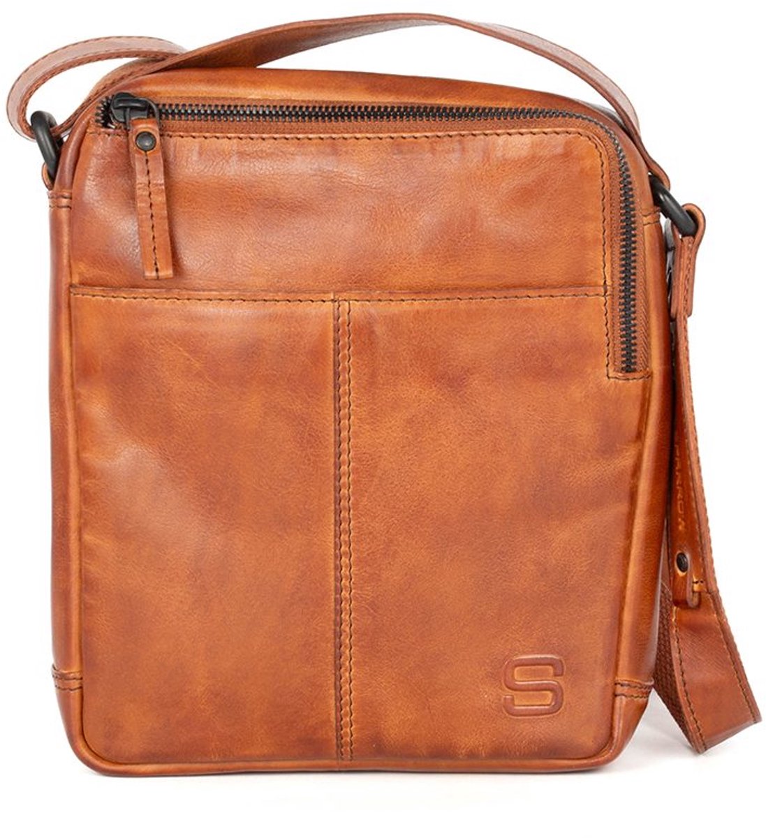Leren Crossbodytas - Moses - Brandy Cognac