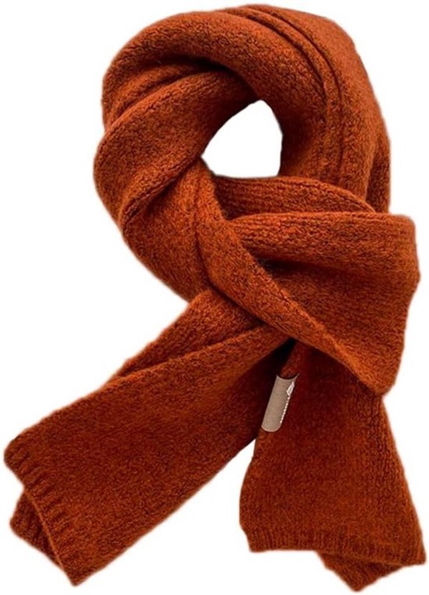 Warme Gebreide Sjaal voor Dames en Heren - Zacht en Warm - Lang - Rood
