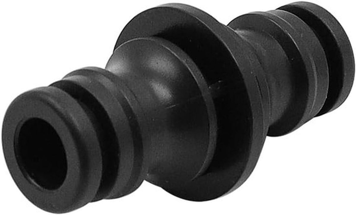 Tuinslang Koppeling - Dubbele Plug - 1/2 Inch - Verlengstuk - Tweeweg - 6 Delig - Geschikt voor Tuin- en Huisslang - Zwart