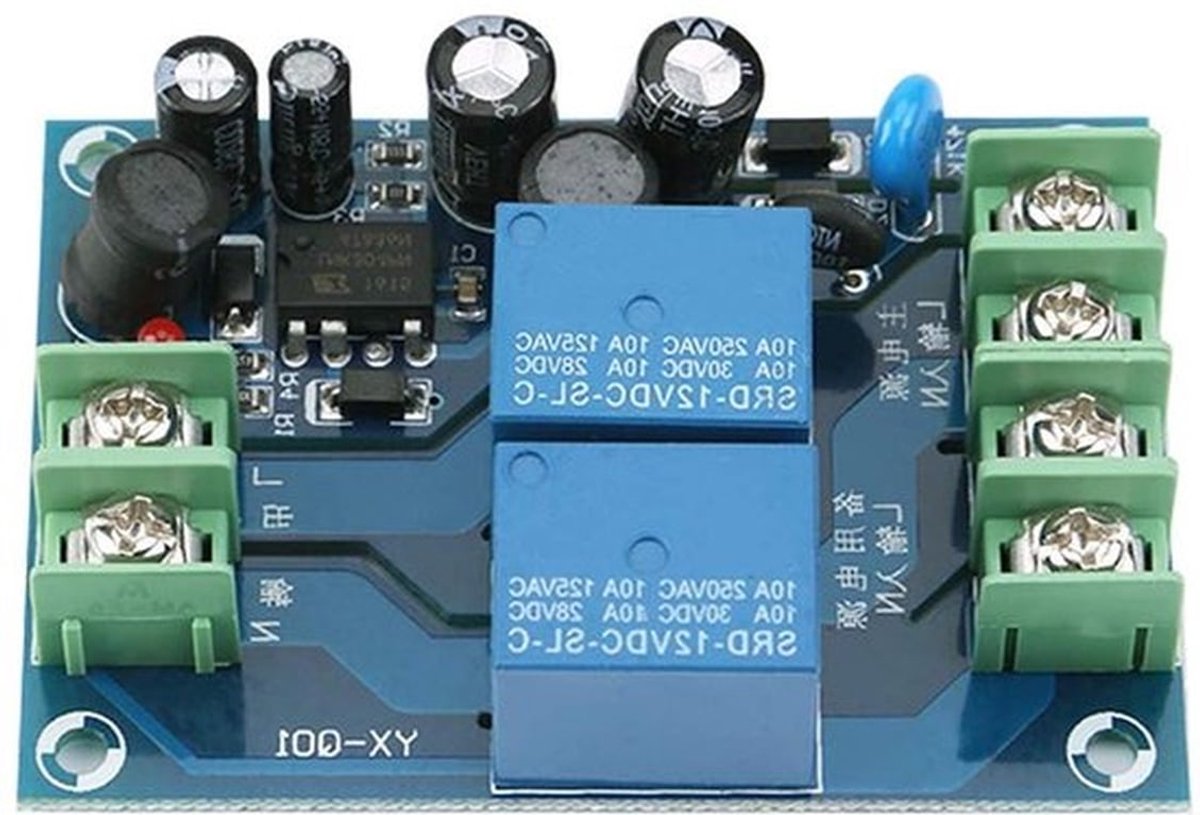 Automatische Schakelmodule - Noodstroomschakelaar - Duale voeding - AC 85-240V 110V 220V 230V - 10A - Automatische Schakelcontroller-module - Batterij - Geschikt voor - Kleur of formaat