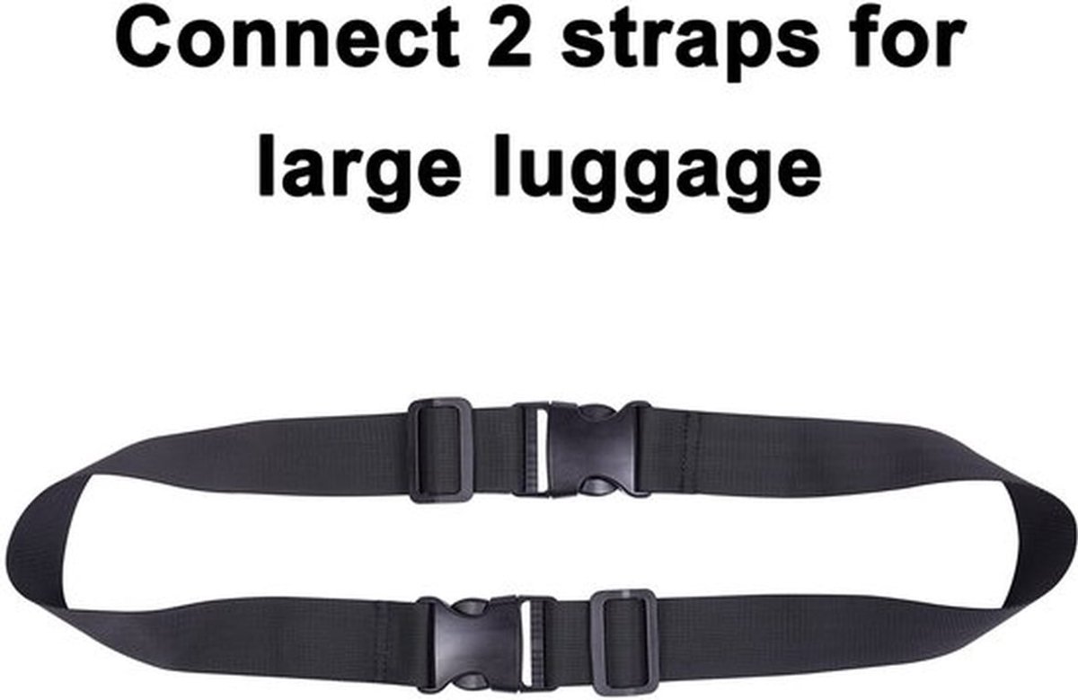Bagageriem Set van 2 - Verstelbare Kofferverbindingsriem - Accessoires voor Bevestiging - Handig voor Reisbagage - Hoogwaardige Materialen - Bagageband