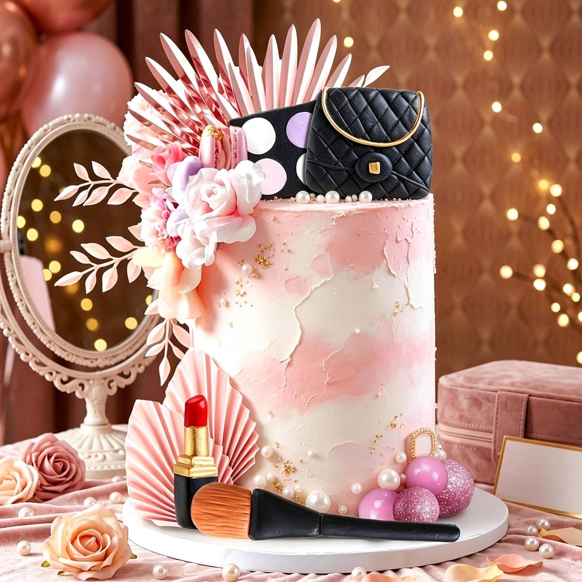 Cake Topper Meisjes Verjaardagsfeest Decoratie make up kuchenaufsatz - ShopVlot