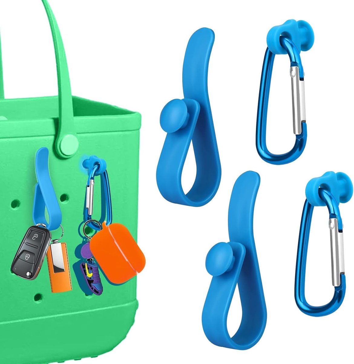 4 stuks accessoires inzetstukken haken voor Bogg tas, karabijnhaak sleutelhanger, sleutelhouder bedels compatibel met - ShopVlot
