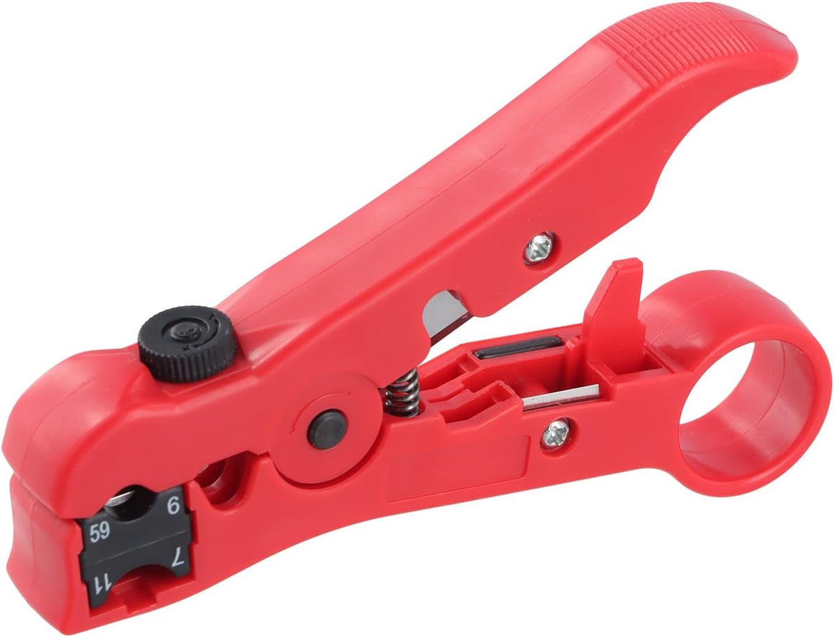 Wire Stripping Tool for Coaxial Data Cable, Cable Stripper, 125mm Universal Cable Stripper, Integrated Blade, Crimping - ShopVlot