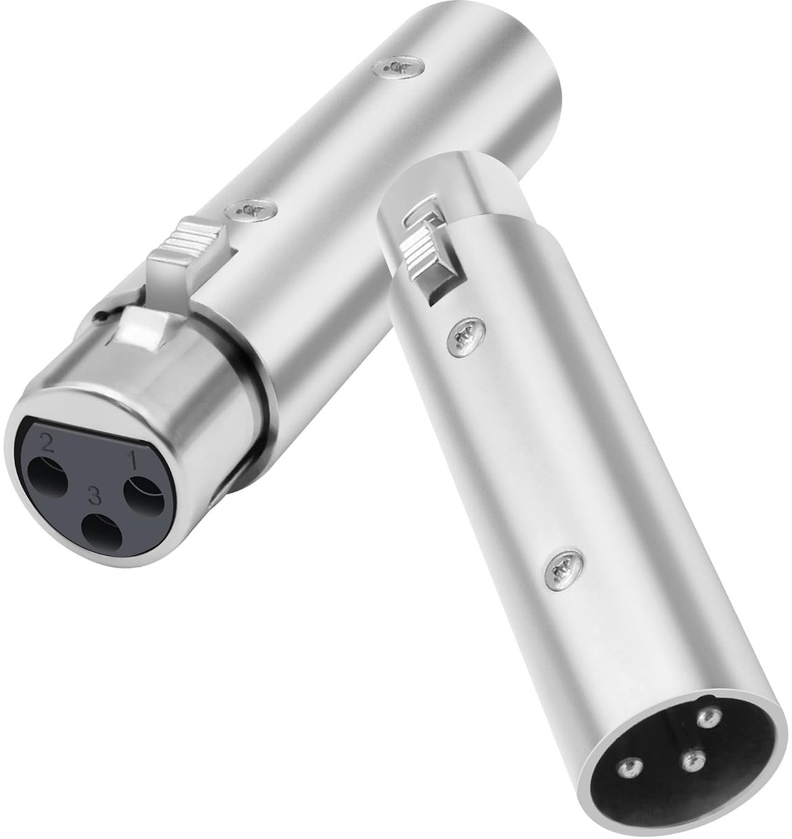 MEIRIYFA XLR Plug to Bus Pass-Through Connector Adapter, XLR 3 Pin Microphone, Cable Extension Coupler, Compatible - ShopVlot