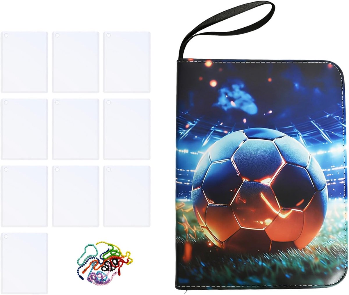Album voor voetbalkaarten 400 kaarten - 50 pagina's - PU-cover - ideaal voor verzamelaars - ShopVlot
