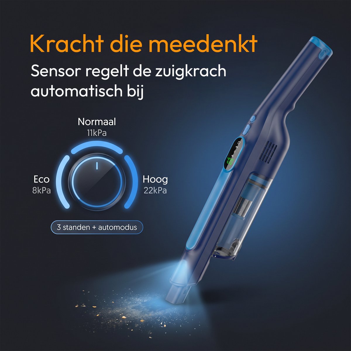 BOLLIT Kruimeldief 250W Snoerloze Handstofzuiger 22Kpa - afbeelding 2
