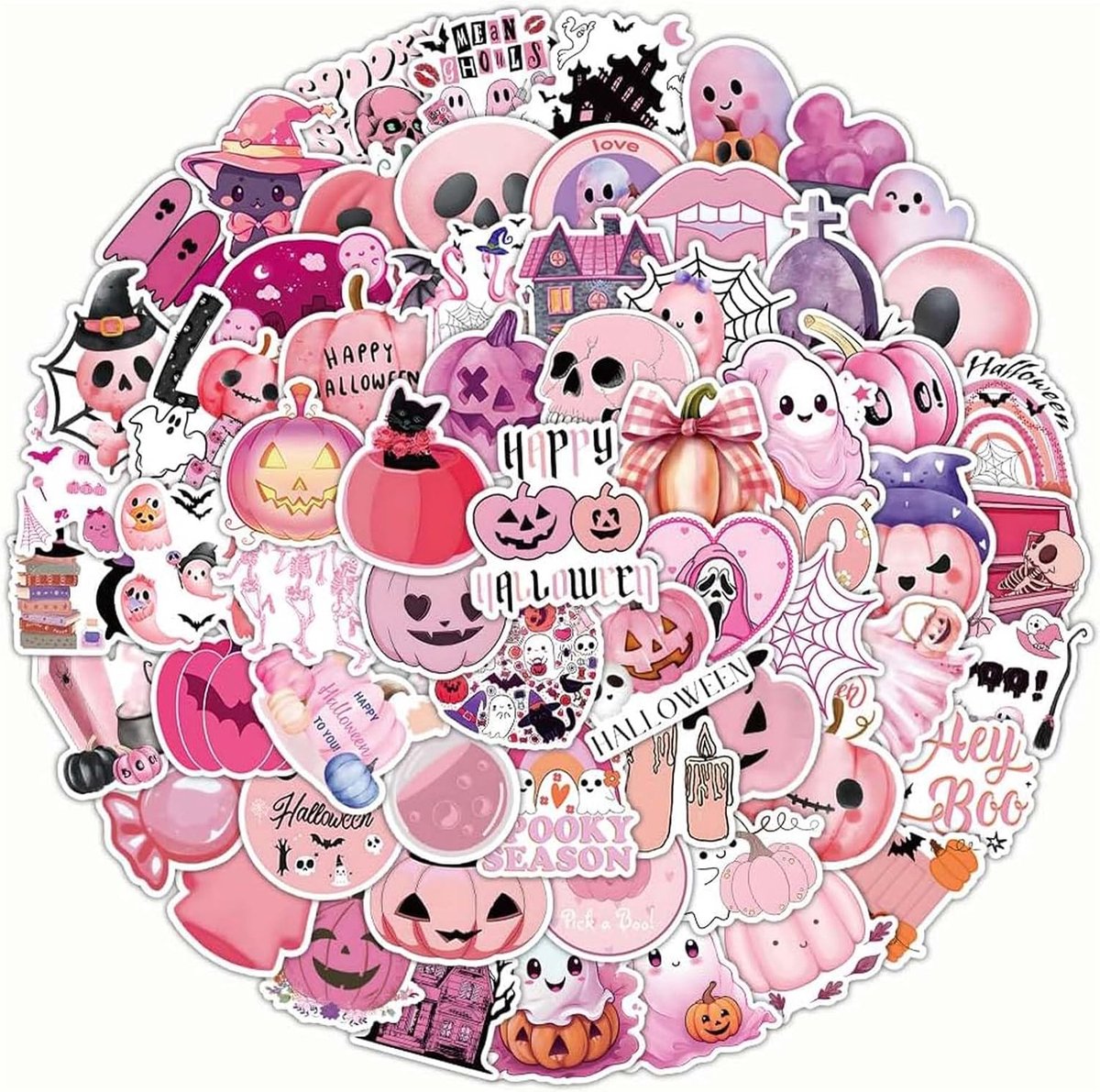 Halloween stickers set 100 stuks - waterdicht - kleurrijke ontwerpen - ideaal voor versiering - ShopVlot