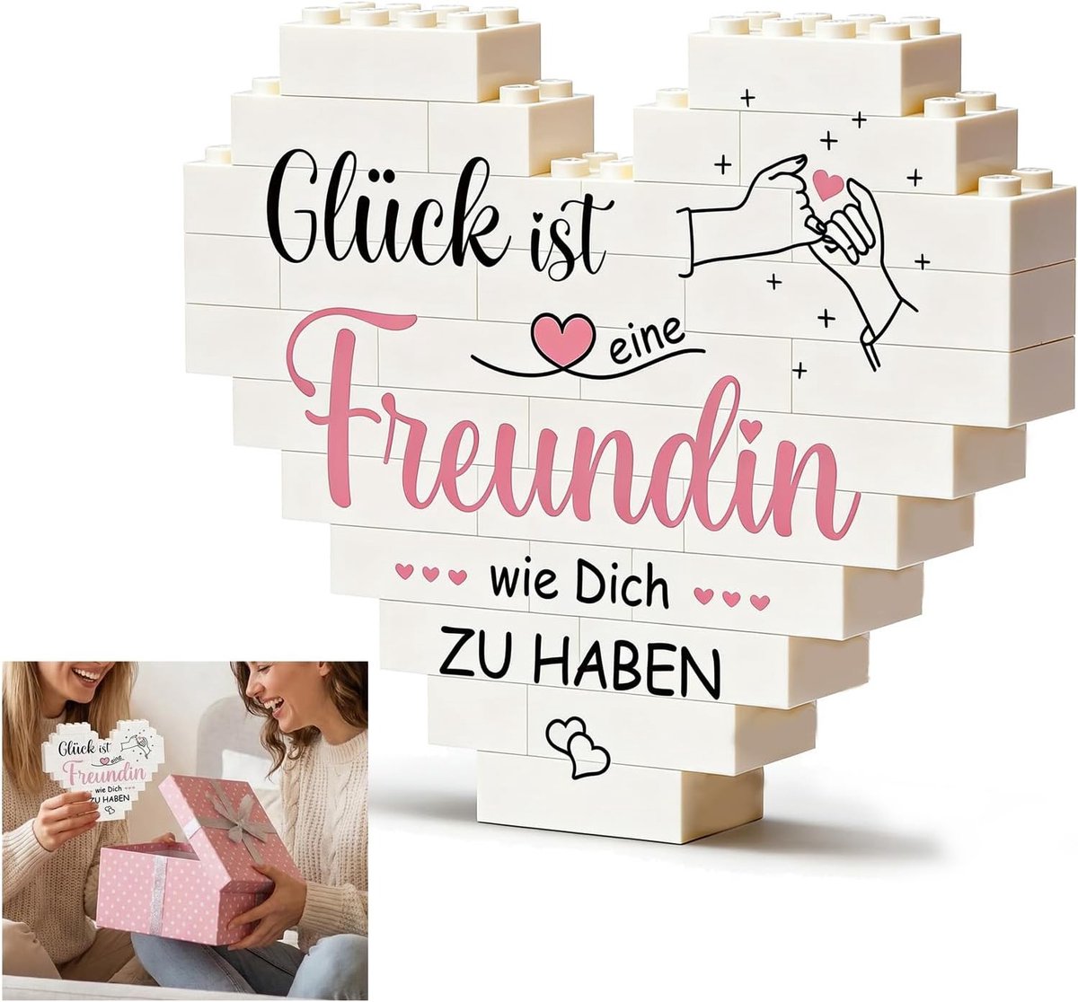 Verjaardagscadeau voor vriendin of vrouw, hartvormig memo bord, duurzaam bureau accessoire voor slaapkamer of kantoor