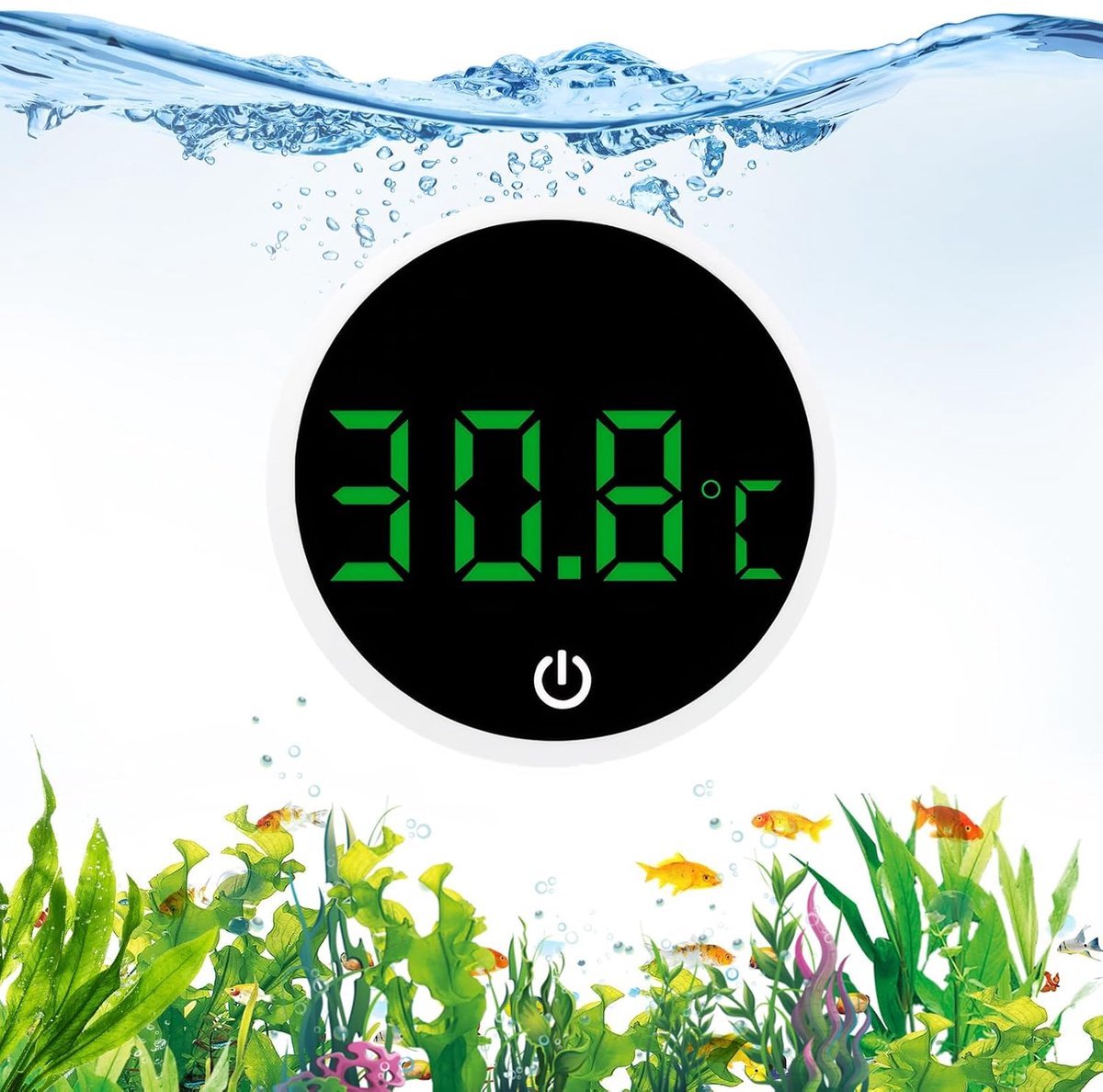 Aquarium thermometer - digitaal met aanraakscherm - hoge precisie - ideaal voor zoetwater - ShopVlot