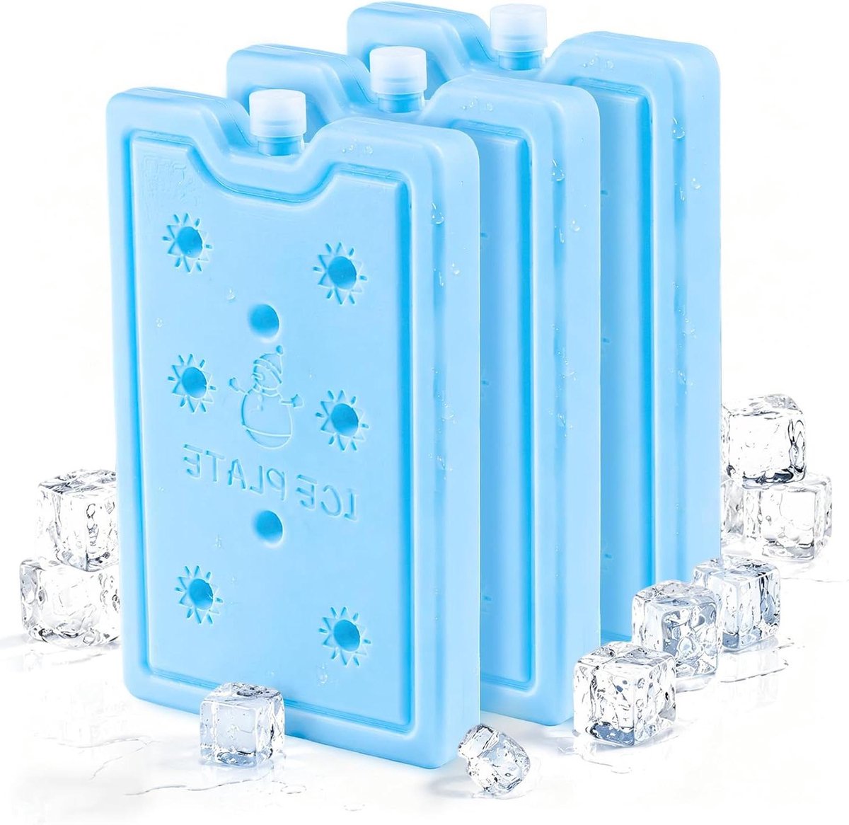 Koudeaccu's - Ijsblokjes - Koelen onderweg - Lange koudeopslag - 3 maten sets - Blauw
